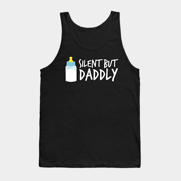 Silent but daddly funny Milk Bottle 01 Tank Top by HCreatives